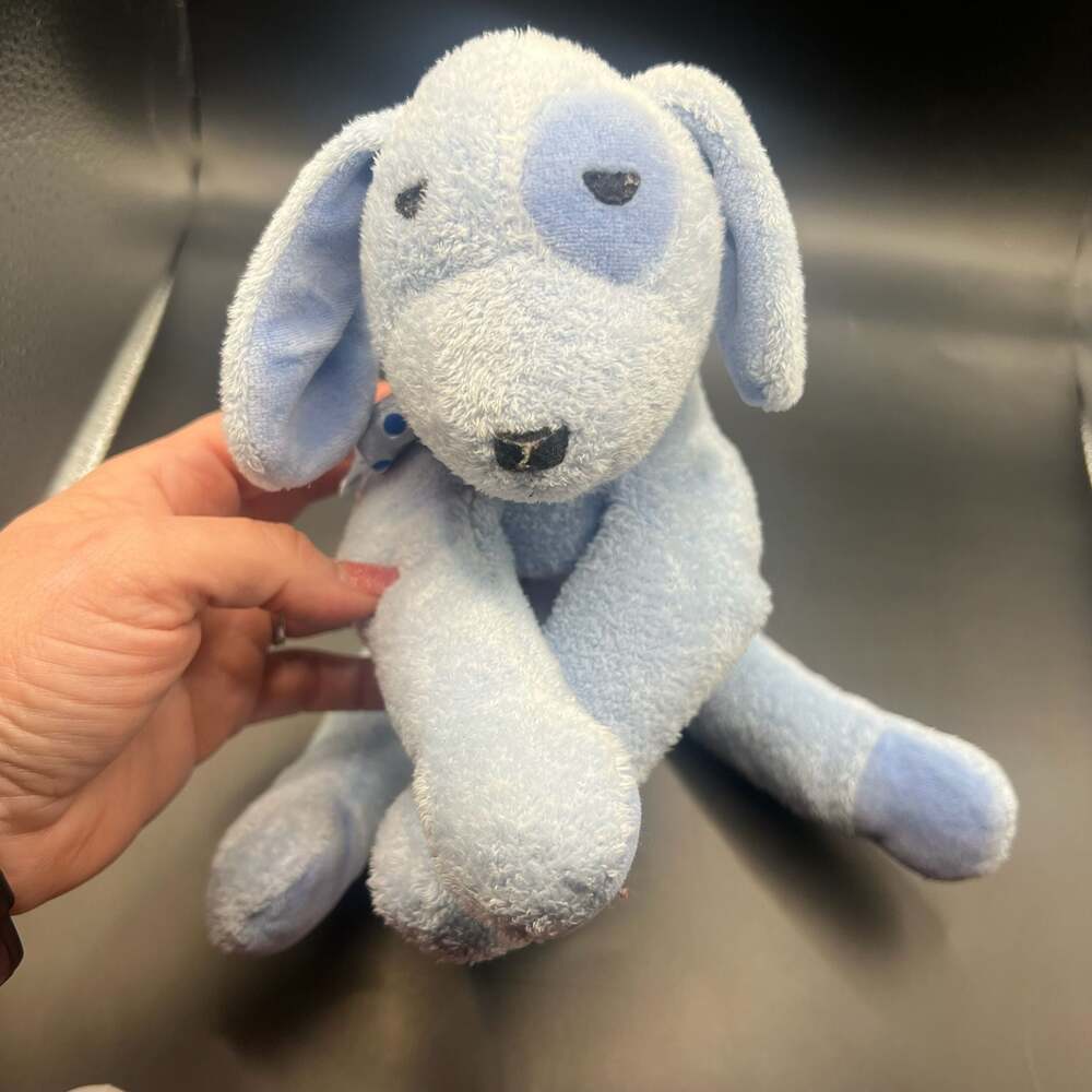 Vintage 2004 Rich Frog Dreamy Dog Light Blue Puppy Plush Stuffed Animal Nursery